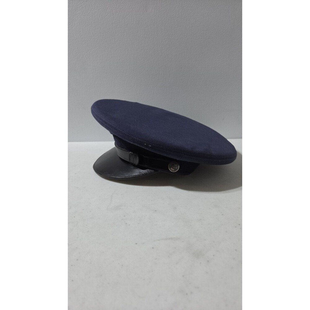 Bernard US Air Force Blue Service Dress Hat Cap Eagle Badge Made in USA 6 7/8 - Picture 2 of 6